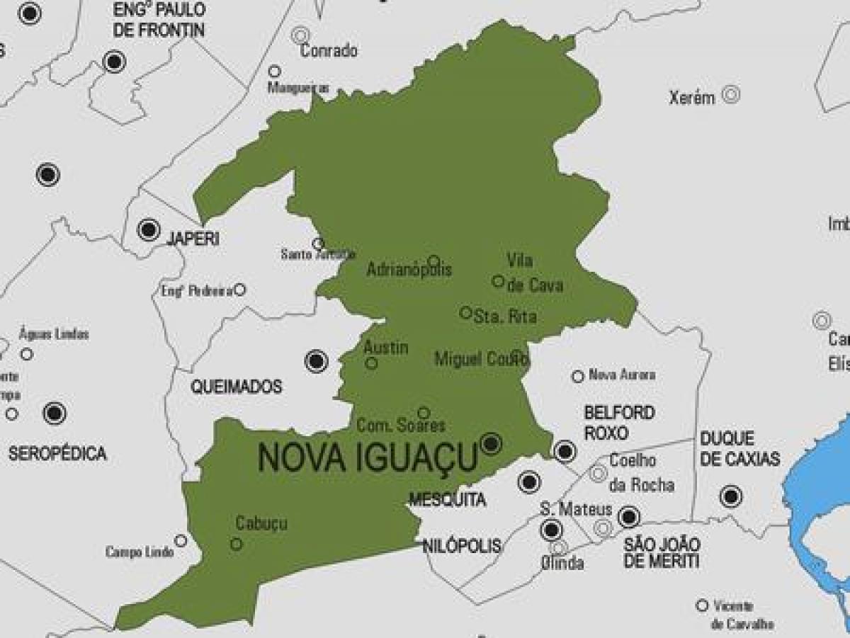 Mappa di Nova Iguaçu comune