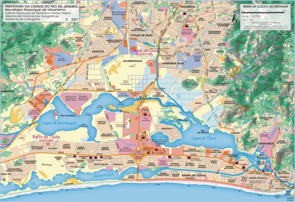 Mappa della spiaggia di Barra