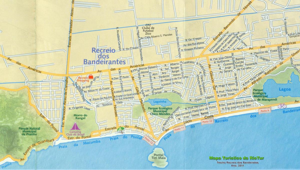 Mappa di spiaggia di Recreio