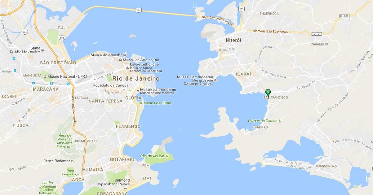 Mappa di spiaggia di São Francisco