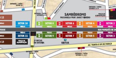 Mappa di Sambódromo