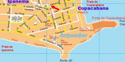 Mappa di spiaggia di Arpoador