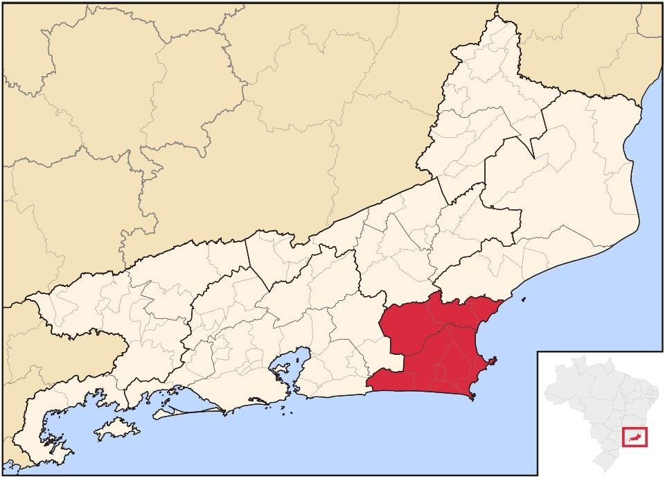 Mappa di Baixadas Litorâneas
