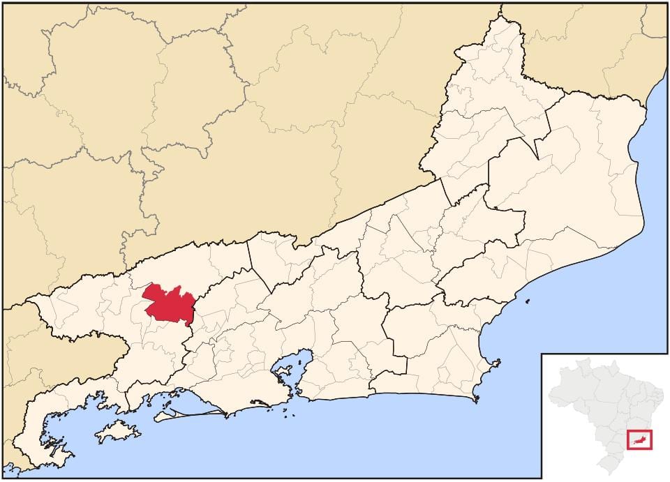 Mappa di Barra do Piraí