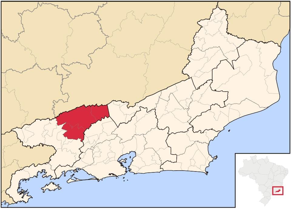 Mappa di Barra do Piraí