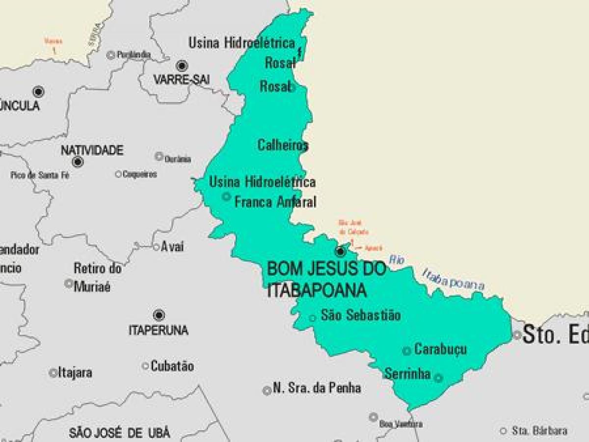 Mappa di Bom Jesus do Itabapoana comune