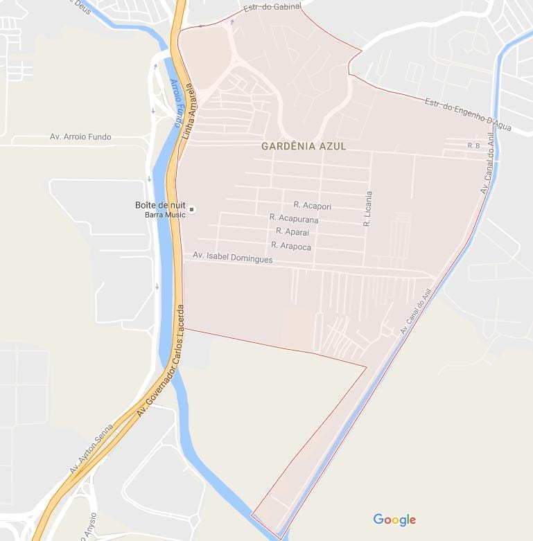 Mappa di Gardênia Azul