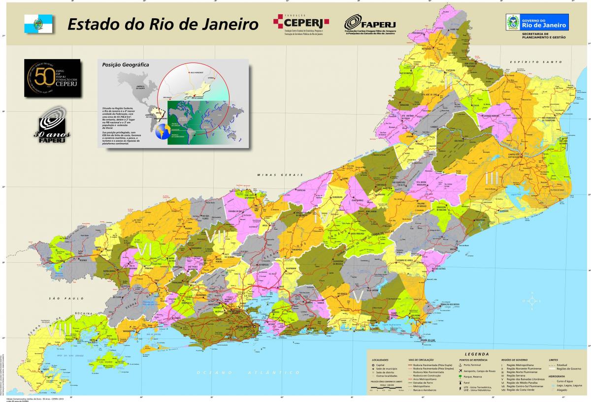 Mappa dei comuni in Rio de Janeiro