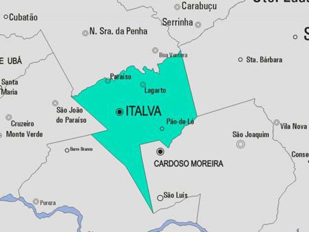 Mappa di Italva comune