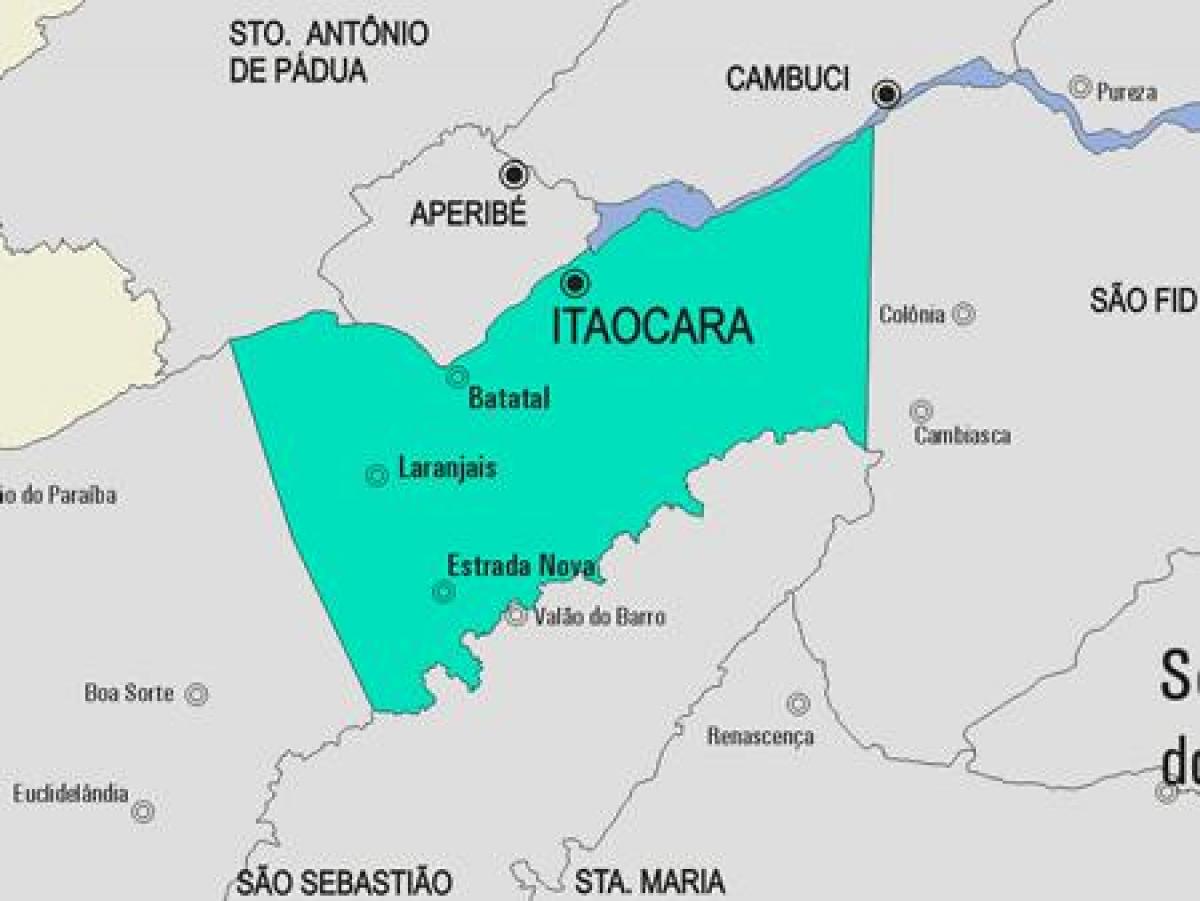 Mappa del comune Itaocara