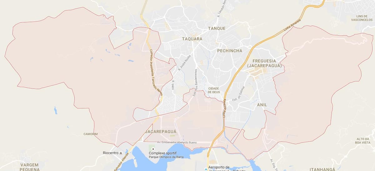 Mappa di Jacarepaguá