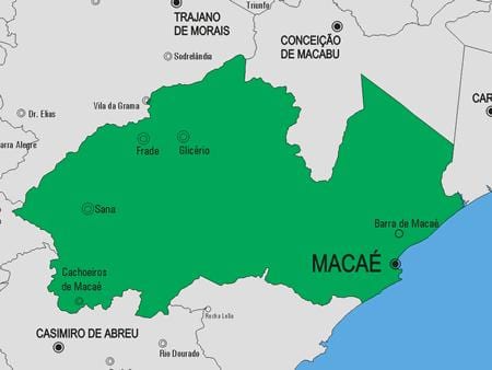 Mappa del comune di Macaé
