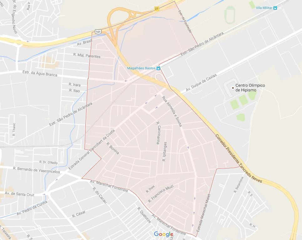 Mappa di Magalhães Bastos