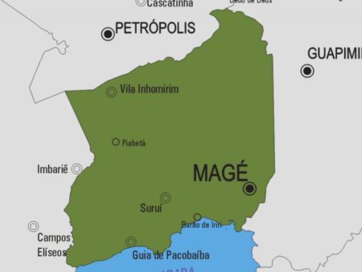 Mappa di Magé comune