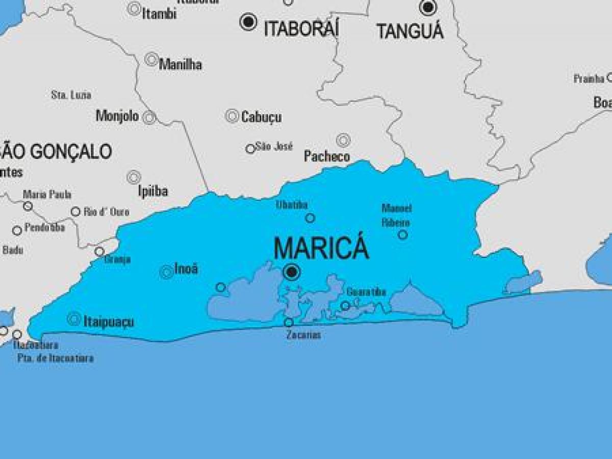 Mappa di Maricá comune