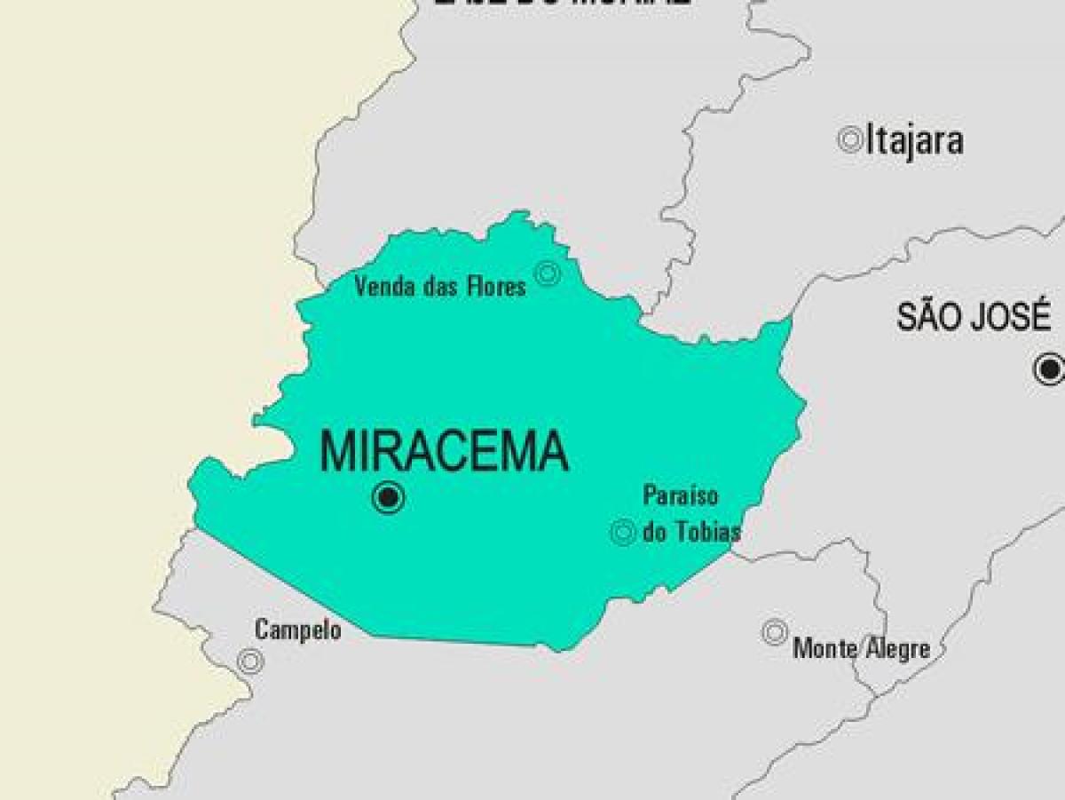 Mappa di Miracema comune