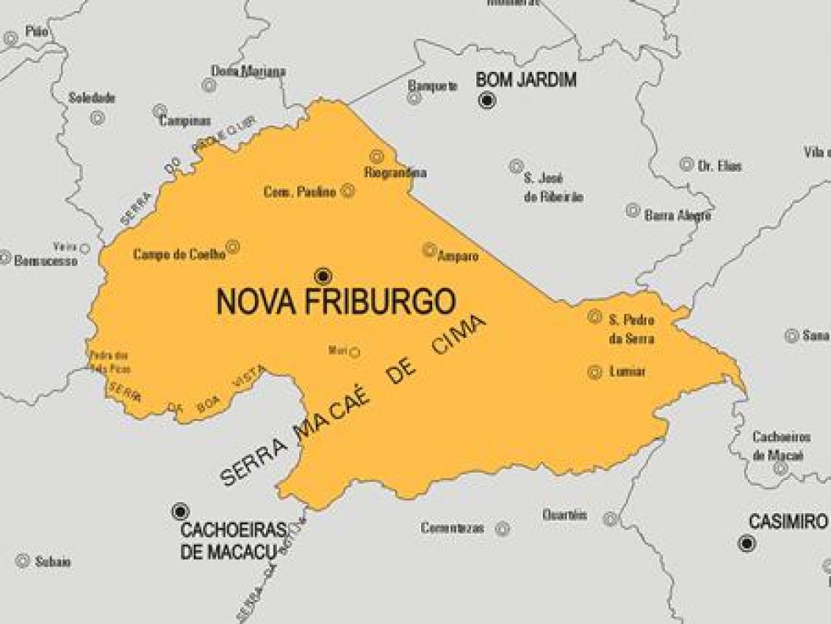 Mappa di Nova Friburgo comune