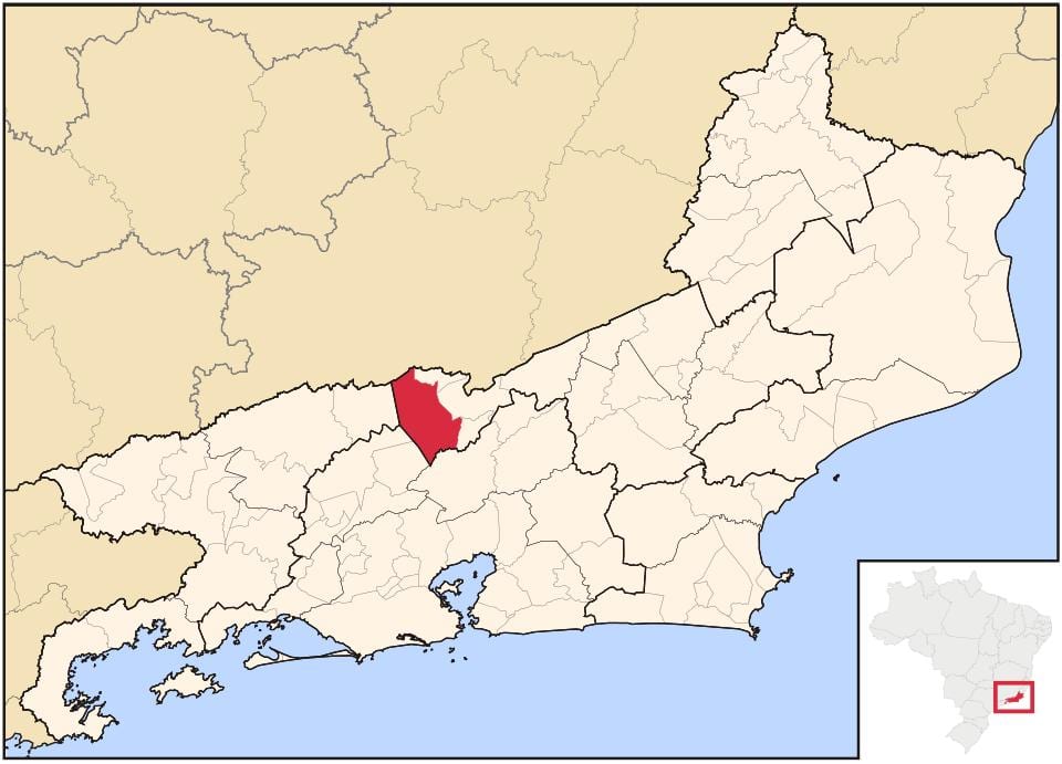 Mappa di Paraíba do Sul