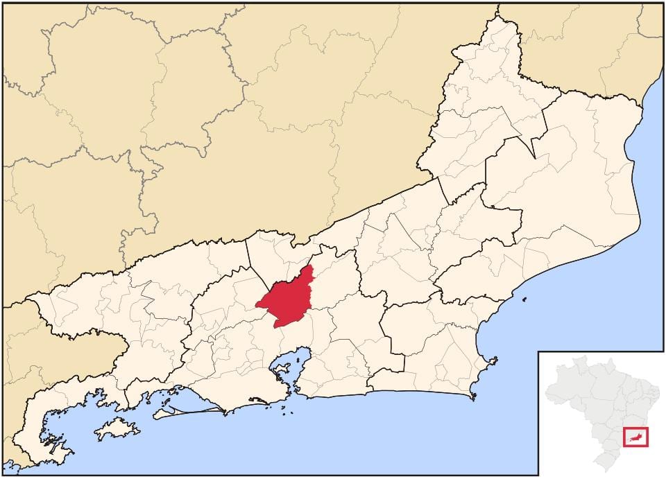 Mappa di Petrópolis