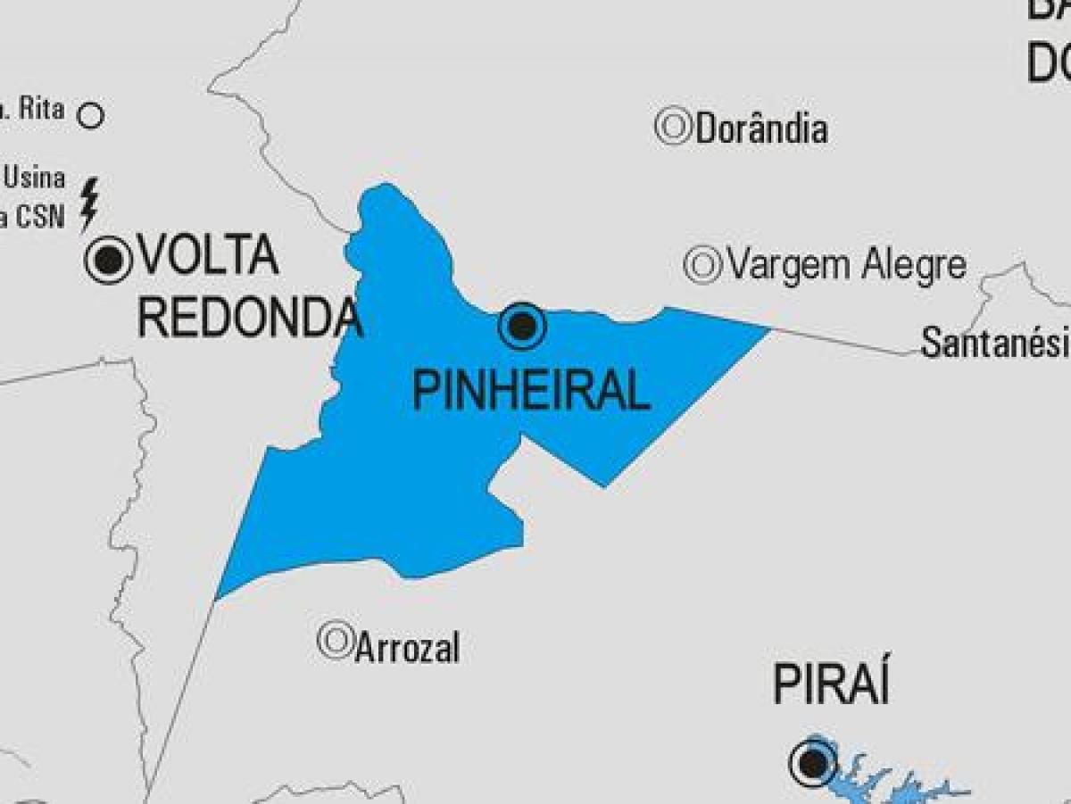 Mappa di Pinheiral comune