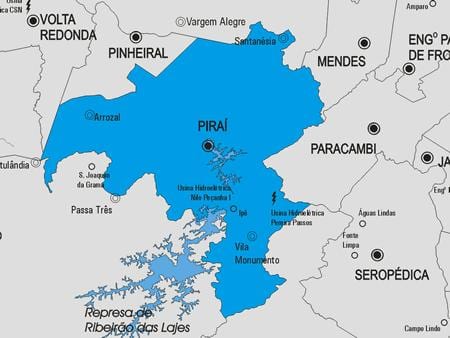 Mappa del comune Piraí
