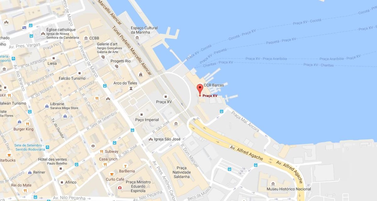 Mappa di Praça Quinze