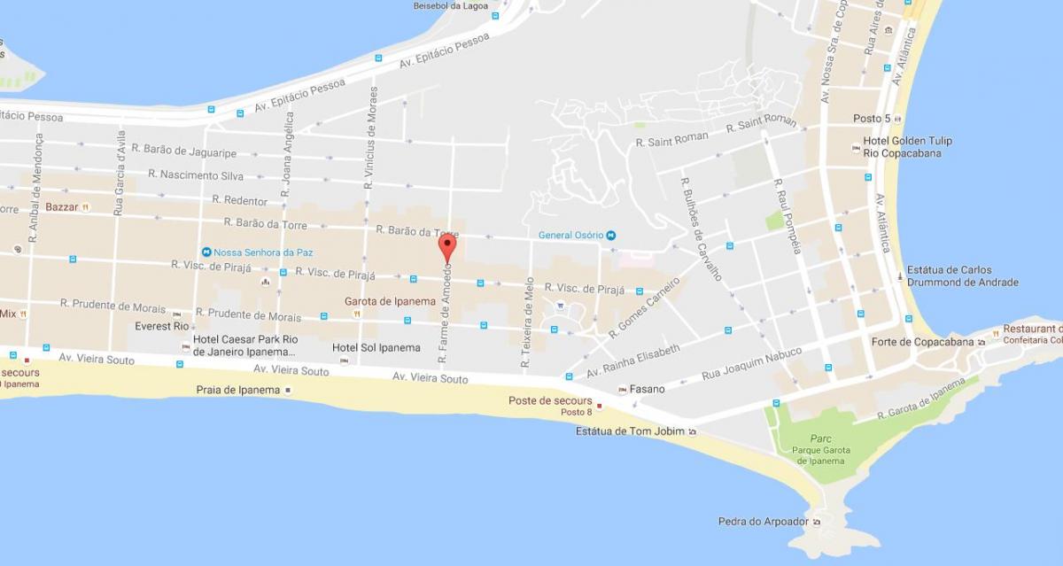 Mappa del quartiere gay di Rio de Janeiro