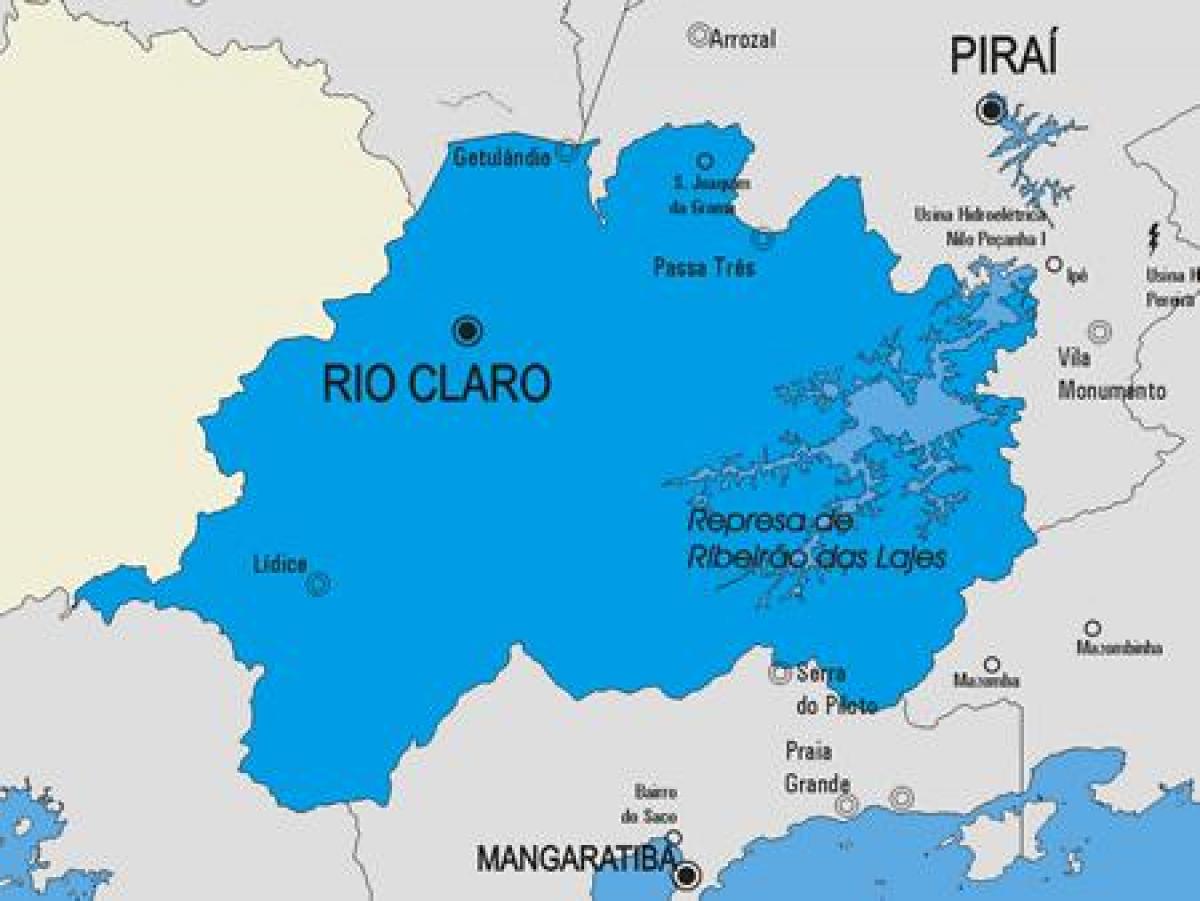 Mappa di Rio Claro comune