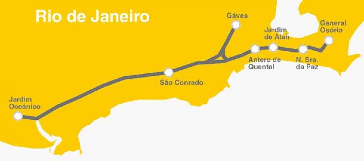 Mappa di Rio de Janeiro della metropolitana - Linea 4