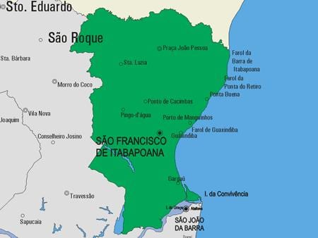 Mappa di São Fidélis comune