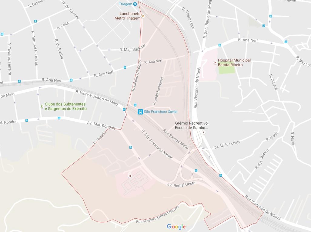 Mappa di São Francisco Xavier