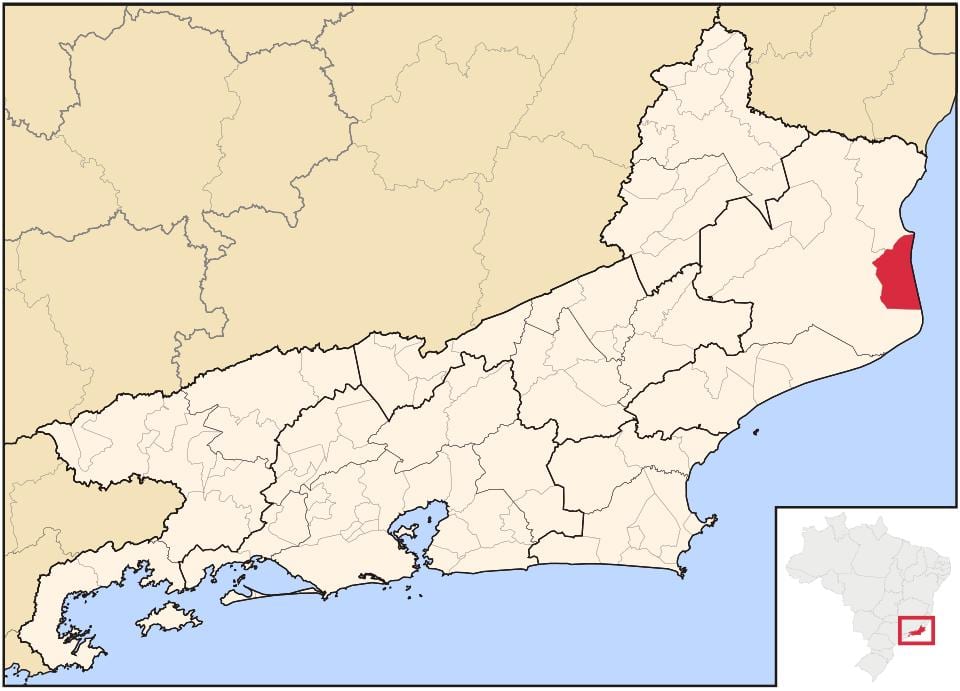 Mappa di São João da Barra
