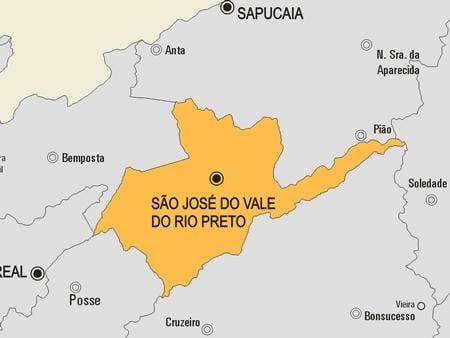 Mappa di São José do Vale do Rio Preto comune
