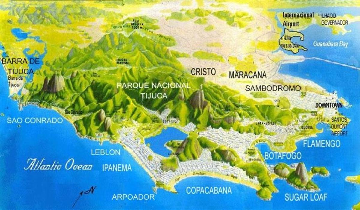 Mappa di Sao Conrado beach