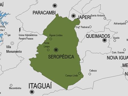 Mappa di Seropédica comune