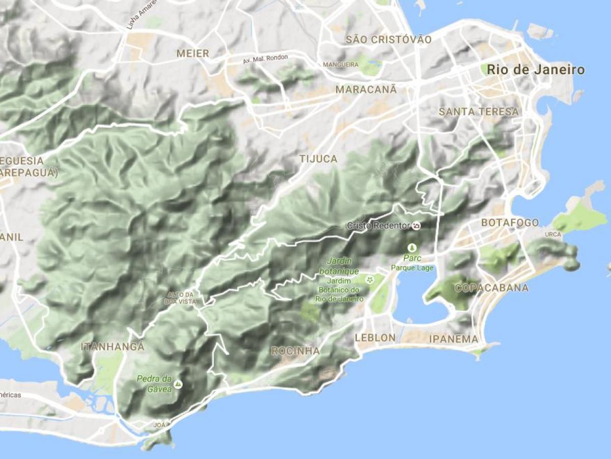 Mappa di sollievo Rio de Janeiro