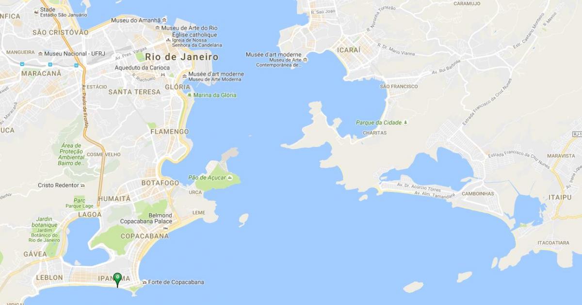 Mappa della spiaggia di Ipanema