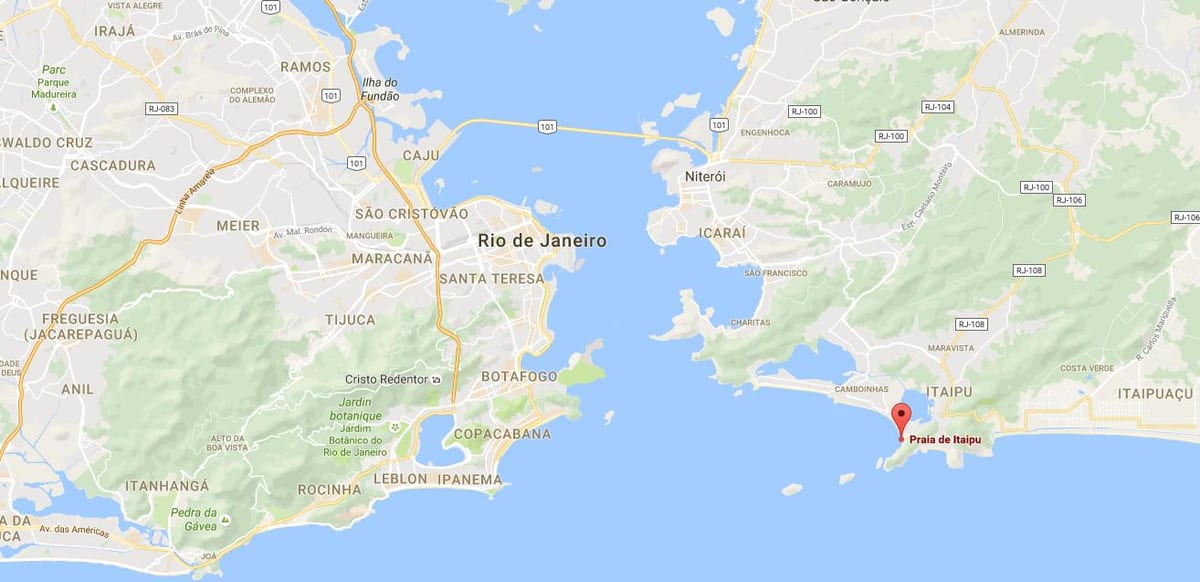 Mappa di spiaggia di Itaipú