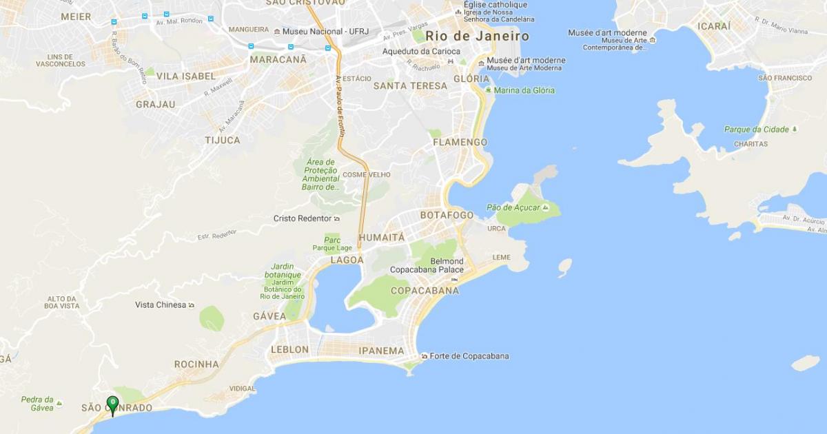 Mappa di spiaggia di São Conrado