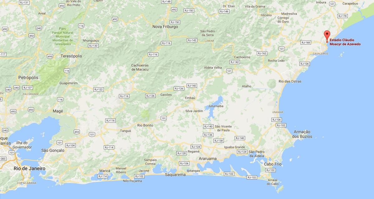 Mappa di stadio Cláudio Moacyr de Azevedo