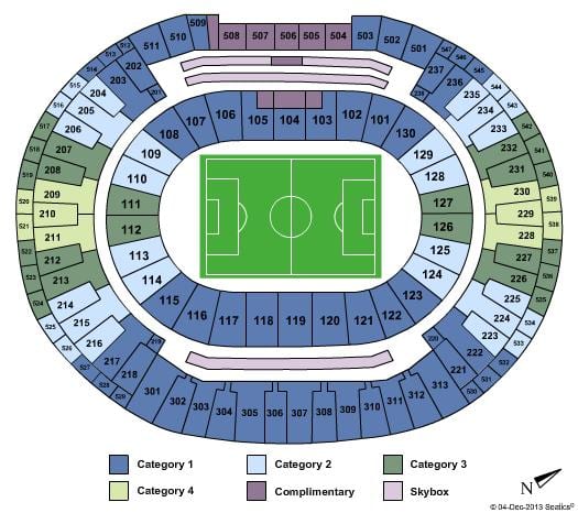 Mappa di stadio Maracanã sièges