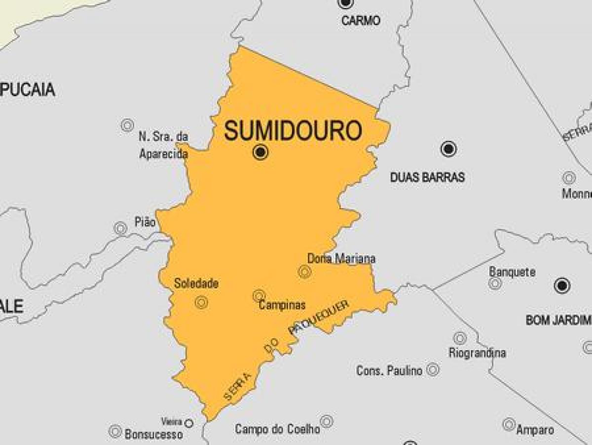 Mappa di Sumidouro comune