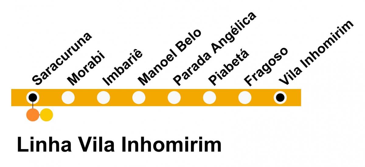 Mappa di SuperVia - Line Vila Inhomirim