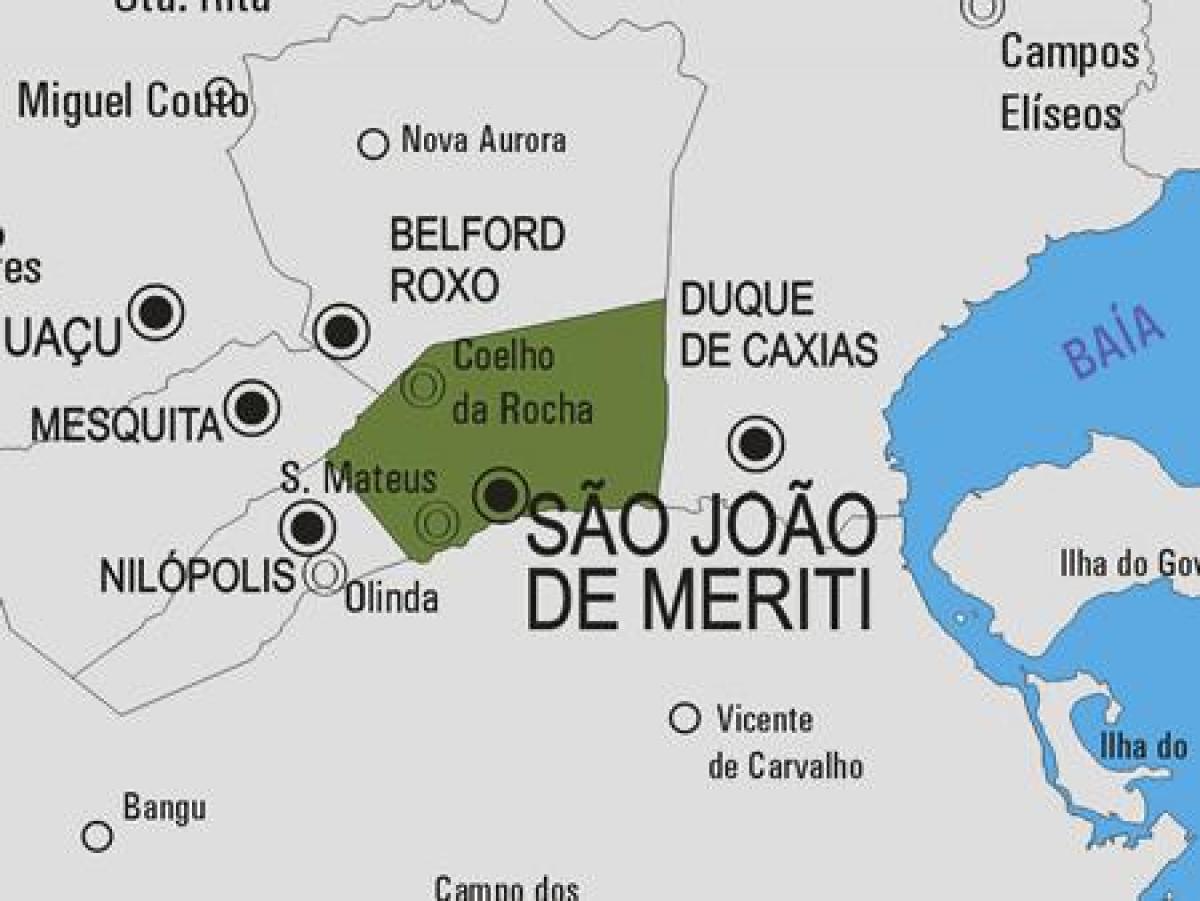 Mappa di São João de Meriti comune