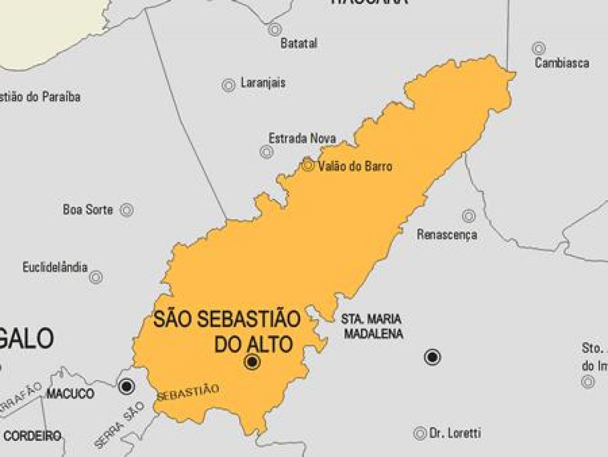 Mappa di São Sebastião do Alto comune
