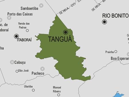 Mappa di Tanguá comune