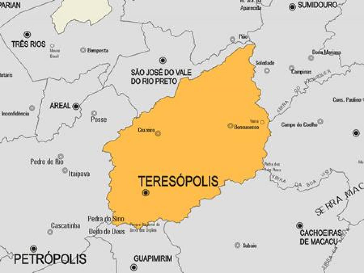 Mappa di Teresópolis comune