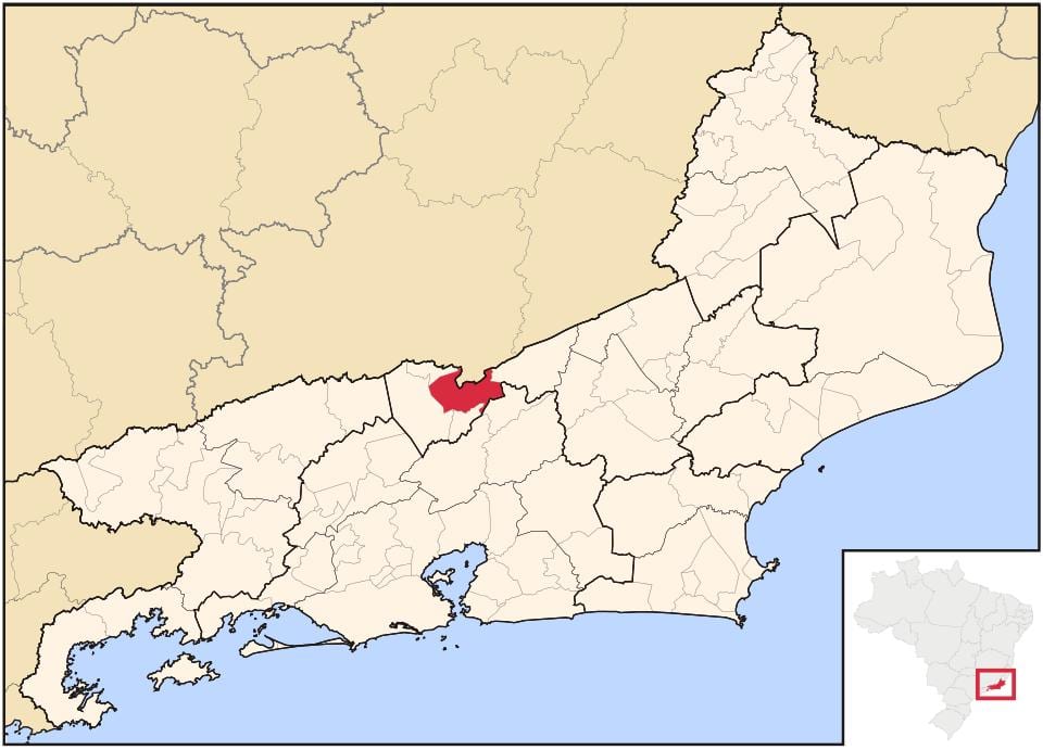 Mappa di Três Rios