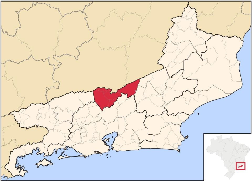 Mappa di Três Rios