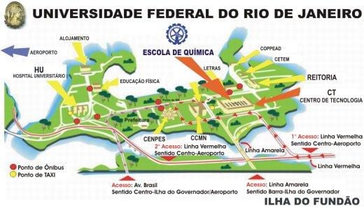 Mappa della università Federale di Rio de Janeiro
